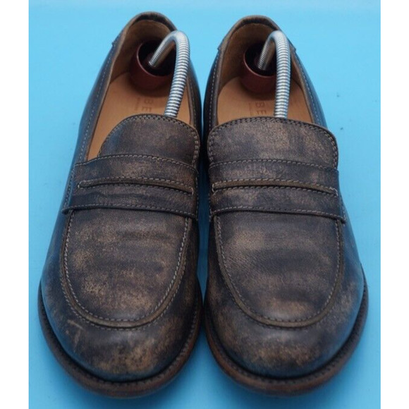 Bed Stu Cobbler Mens sz 11 Distressed Brown Leather Slip On Loafers Shoes